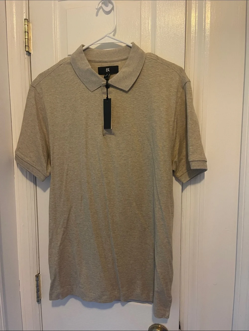 Banana Republic Men's Light Beige Polo Shirt